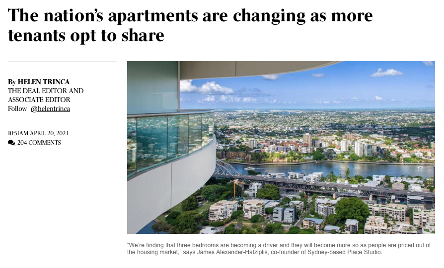 The nation’s apartments are changing as more tenants opt to share